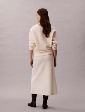 Merino Wool Midi Skirt