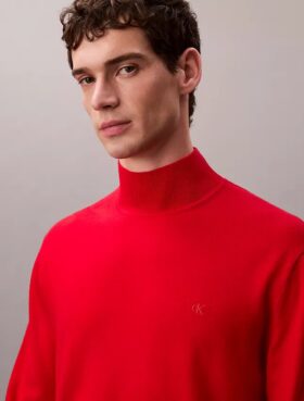 Merino Wool Mock Neck Sweater