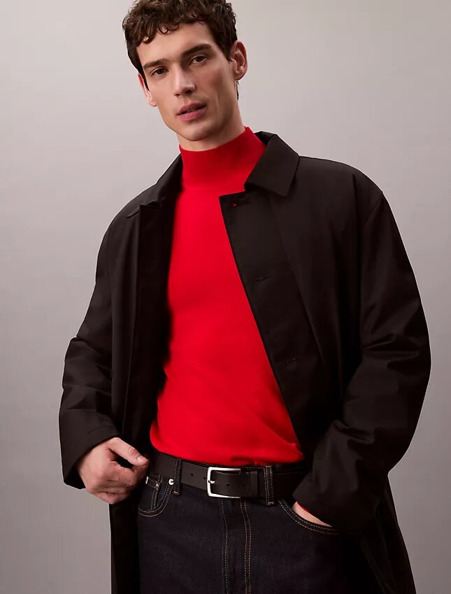 Merino Wool Mock Neck Sweater Merino Wool Mock Neck Sweater