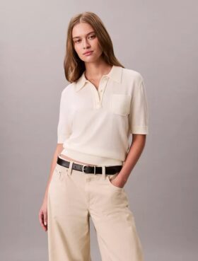 Merino Wool Polo Sweater