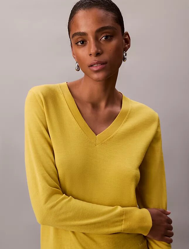 Merino Wool V-Neck Sweater Merino Wool V-Neck Sweater