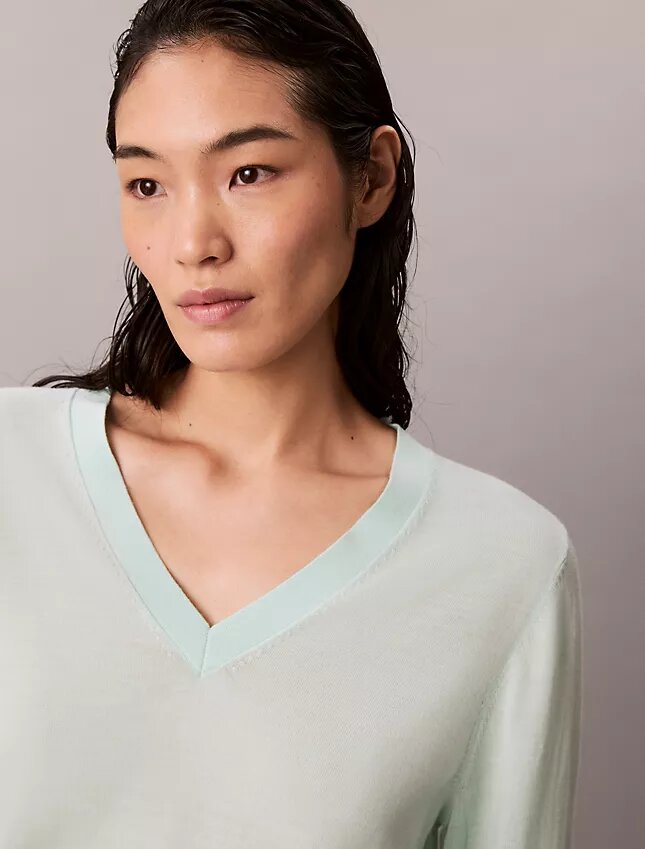 Merino Wool V-Neck Sweater Merino Wool V-Neck Sweater