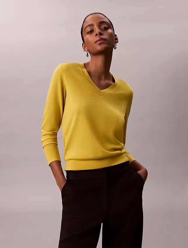 Merino Wool V-Neck Sweater Merino Wool V-Neck Sweater
