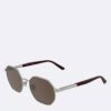 Metal Modified Rectangle Sunglasses