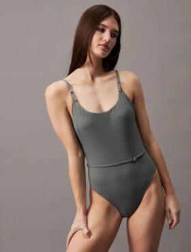 Micro Belt Low Back One Piece Swimsuit
