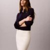 Micro Cable Knit Mini Skirt