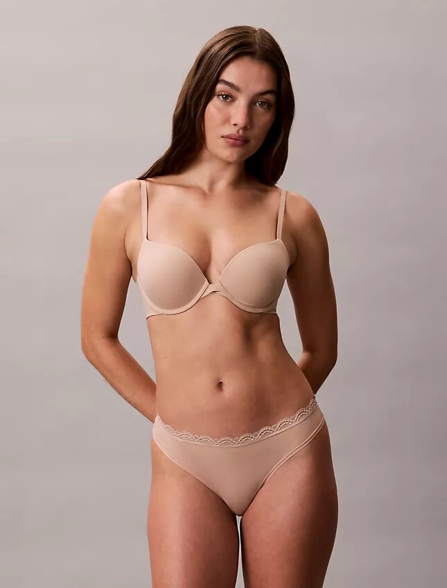 Microfiber Stretch with Lace Thong Microfiber Stretch with Lace Thong
