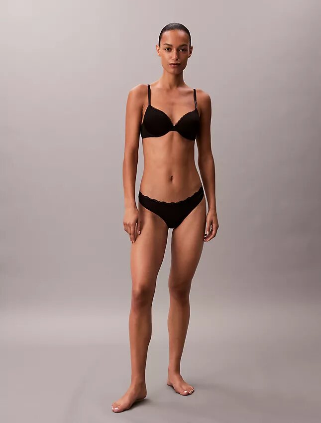 Microfiber Stretch with Lace Thong Microfiber Stretch with Lace Thong