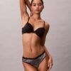 Microfiber Stretch with Lace Thong Microfiber Stretch with Lace Thong
