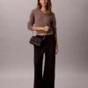 Minimal Monogram Flap Phone Crossbody Bag