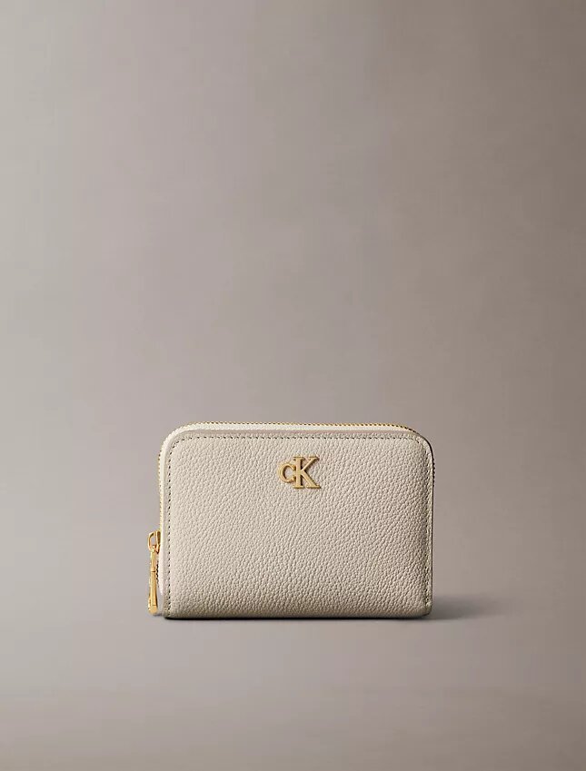Minimal Monogram Zip Flap Wallet Minimal Monogram Zip Flap Wallet