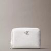 Minimal Monogram Zip Flap Wallet