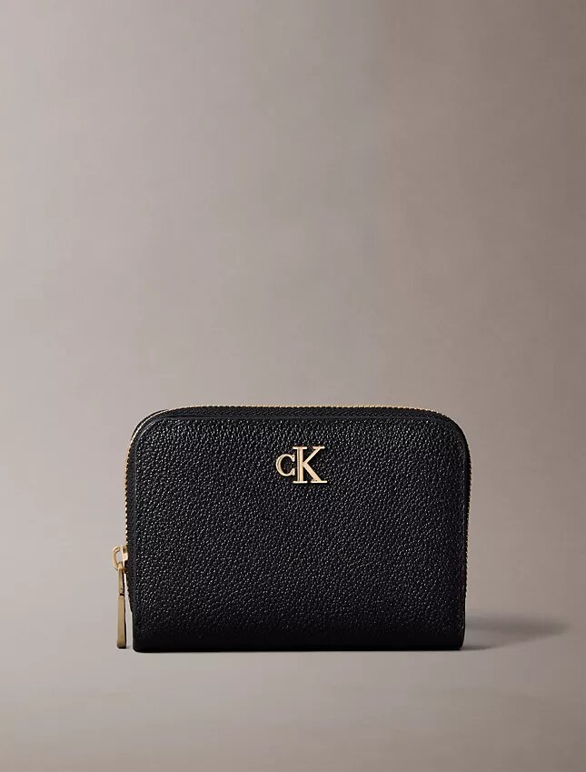 Minimal Monogram Zip Flap Wallet Minimal Monogram Zip Flap Wallet