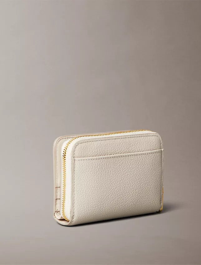 Minimal Monogram Zip Flap Wallet Minimal Monogram Zip Flap Wallet