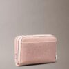 Minimal Monogram Zip Flap Wallet