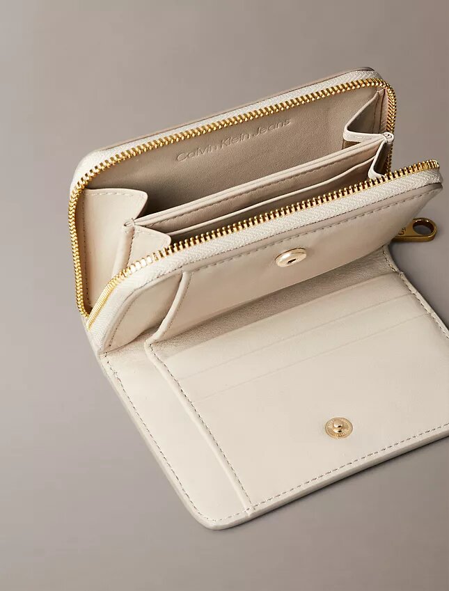 Minimal Monogram Zip Flap Wallet Minimal Monogram Zip Flap Wallet