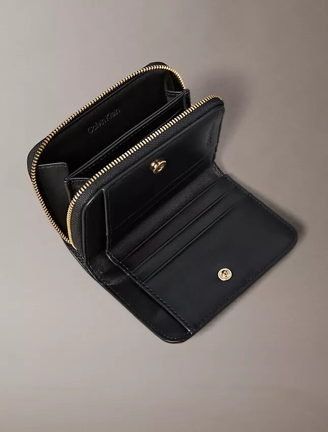 Minimal Monogram Zip Flap Wallet Minimal Monogram Zip Flap Wallet