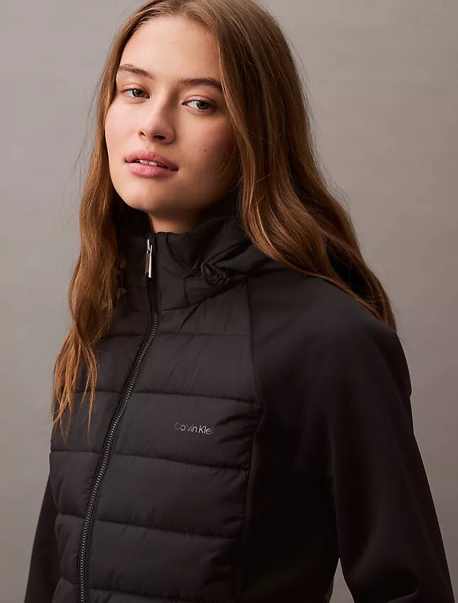 Mixed Media Puffer Jacket Mixed Media Puffer Jacket