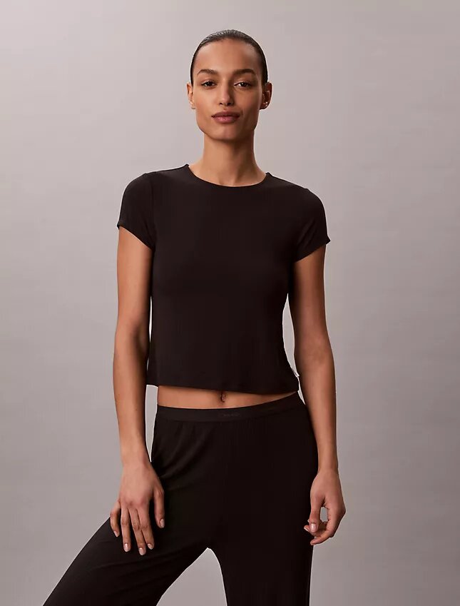 Modal Stretch Drop Needle Baby Tee Modal Stretch Drop Needle Baby Tee