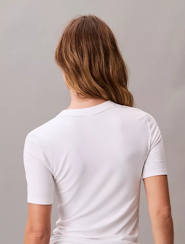 Modal Stretch Monogram Logo Graphic Slim T-Shirt Modal Stretch Monogram Logo Graphic Slim T-Shirt