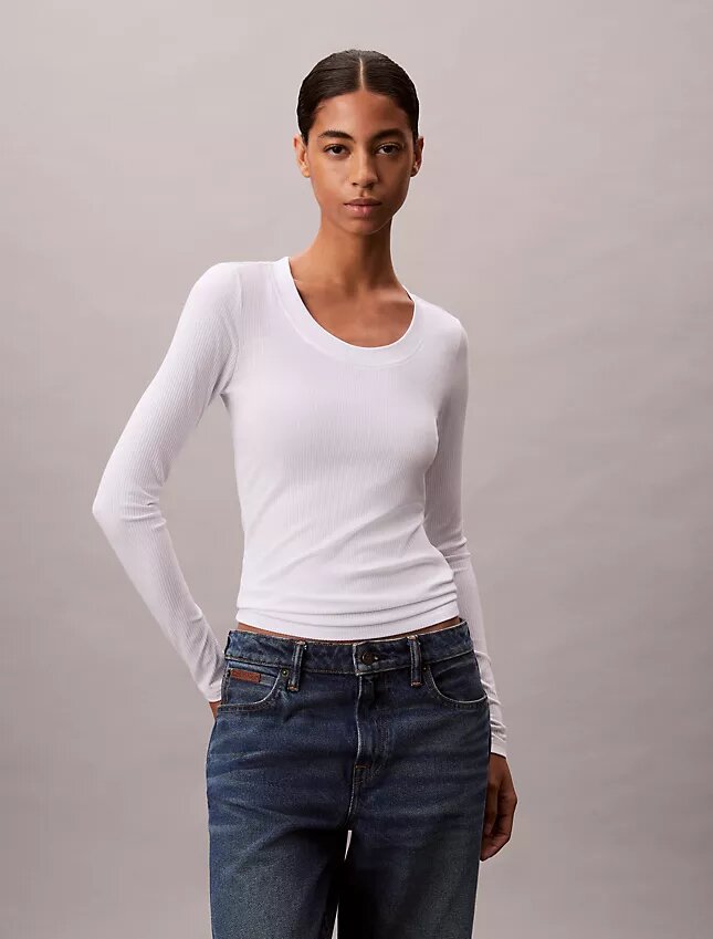 Modal Stretch Rib Slim T-Shirt Modal Stretch Rib Slim T-Shirt