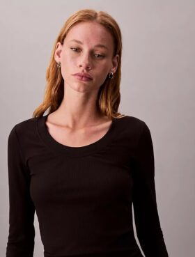 Modal Stretch Rib Slim T-Shirt