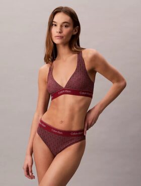 Modern Logo Swim Racerback Triangle Bikini Top