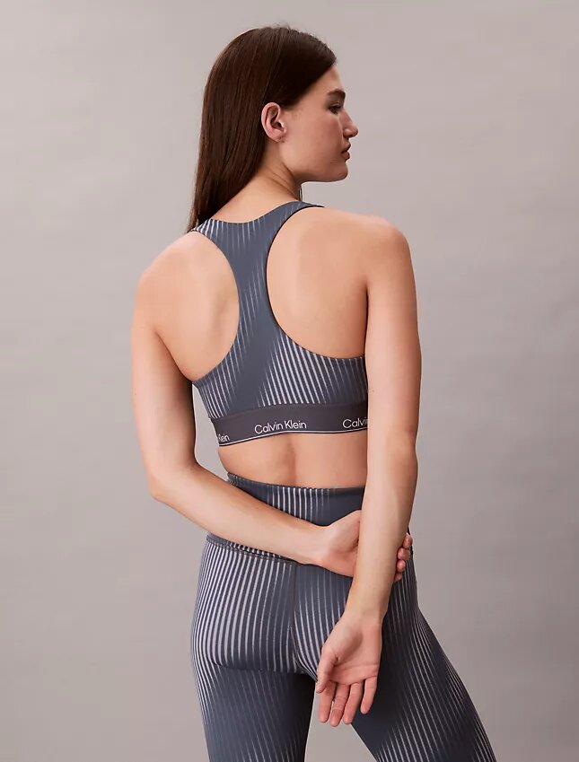Modern Sport Print Racerback Medium Impact Sports Bra Modern Sport Print Racerback Medium Impact Sports Bra