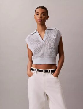 Monogram Crochet Cropped Top