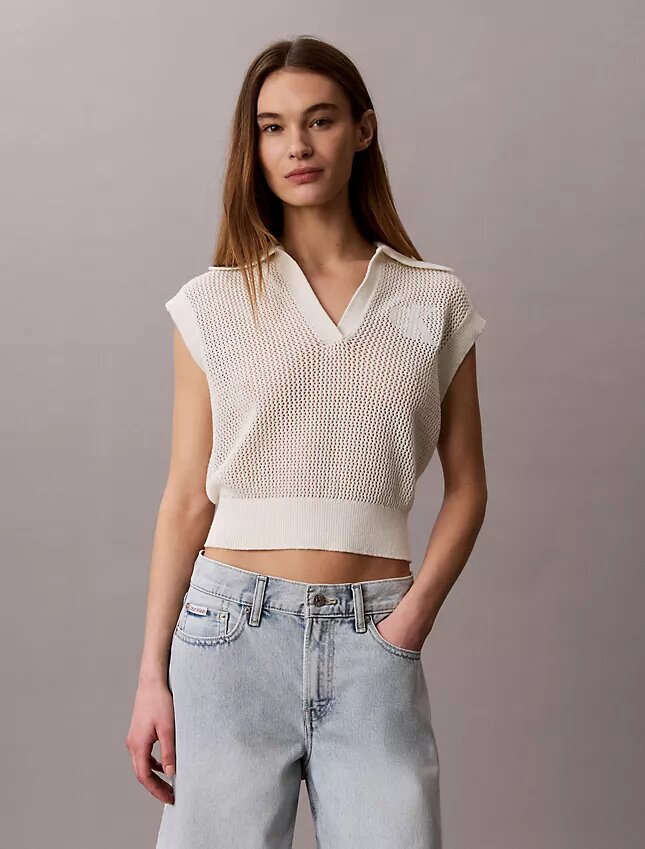 Monogram Crochet Cropped Top Monogram Crochet Cropped Top