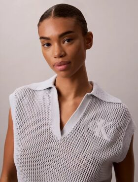 Monogram Crochet Cropped Top