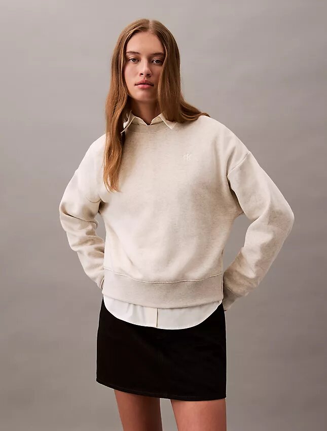 Monogram Fleece Cropped Sweatshirt Monogram Fleece Cropped Sweatshirt