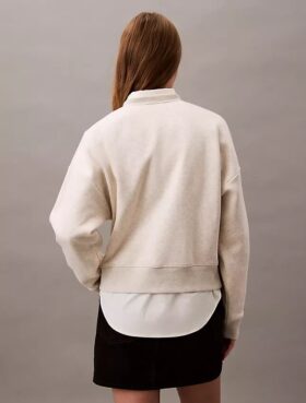Monogram Fleece Cropped Sweatshirt