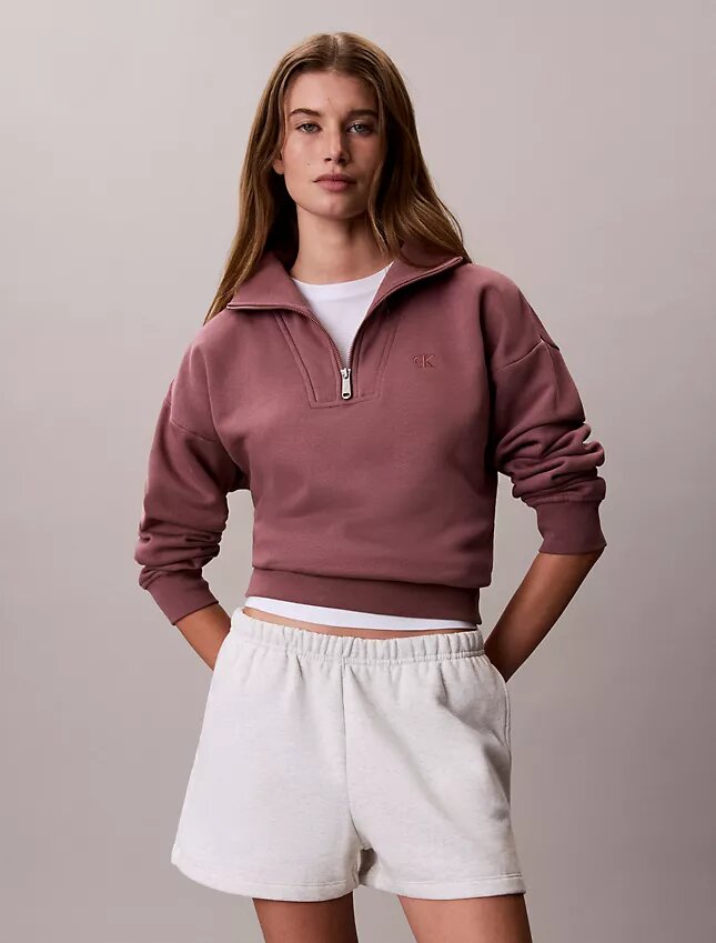 Monogram Fleece Quarter Zip Sweatshirt Monogram Fleece Quarter Zip Sweatshirt