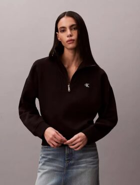 Monogram Fleece Quarter Zip Sweatshirt