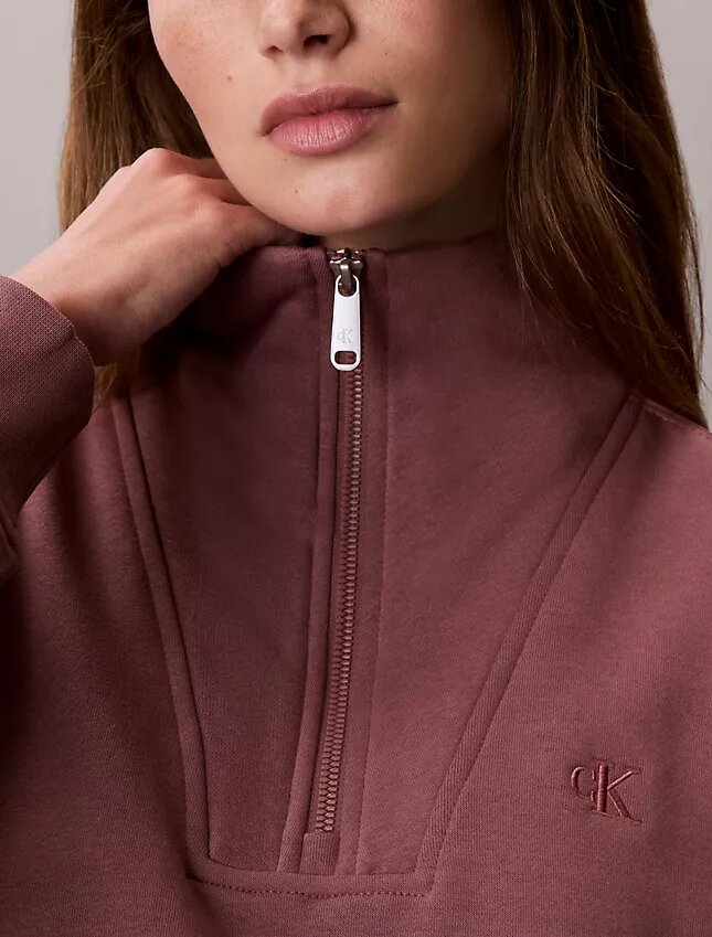 Monogram Fleece Quarter Zip Sweatshirt Monogram Fleece Quarter Zip Sweatshirt