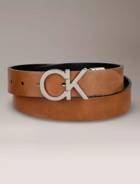 Monogram Logo Plaque Reversible Belt