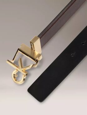 Monogram Logo Plaque Reversible Belt