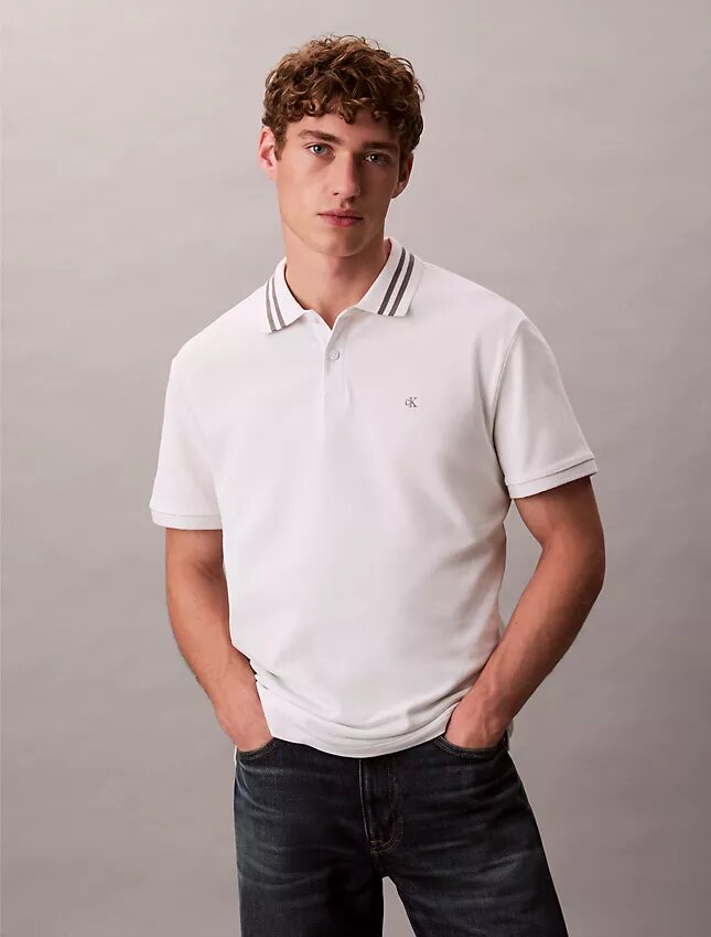 Monogram Pique Tipped Classic Polo Shirt Monogram Pique Tipped Classic Polo Shirt