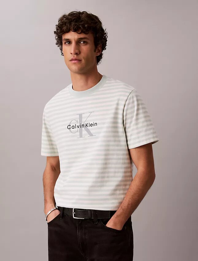 Monogram Stripe Relaxed T-Shirt Monogram Stripe Relaxed T-Shirt