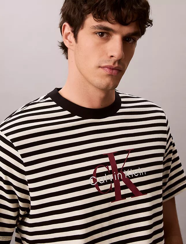Monogram Stripe Relaxed T-Shirt Monogram Stripe Relaxed T-Shirt