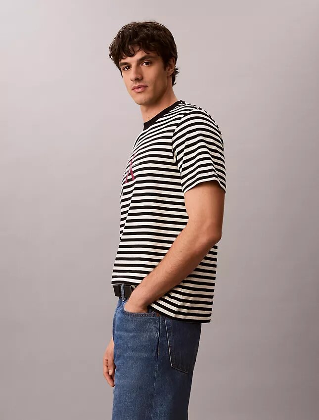 Monogram Stripe Relaxed T-Shirt Monogram Stripe Relaxed T-Shirt