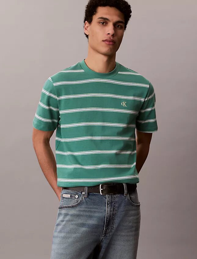 Monogram Stripe Relaxed T-Shirt Monogram Stripe Relaxed T-Shirt