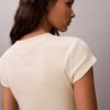 Monogram Stripe Rib Baby Tee