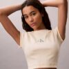 Monogram Stripe Rib Baby Tee
