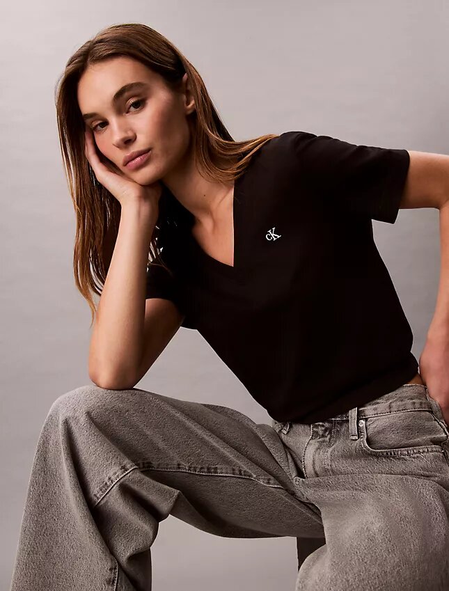 Monogram V-Neck T-Shirt Monogram V-Neck T-Shirt