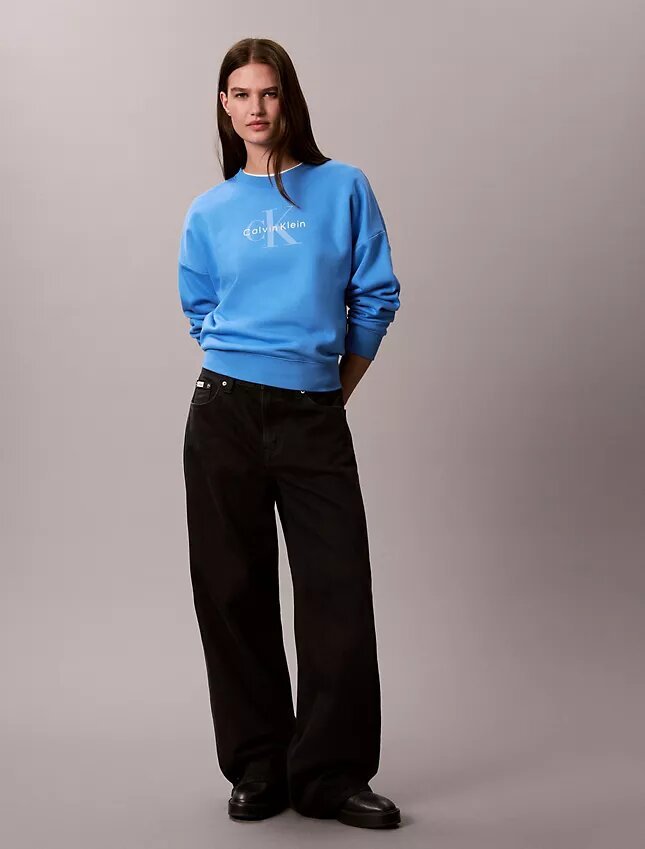 Monologo Fleece Relaxed Sweatshirt Monologo Fleece Relaxed Sweatshirt