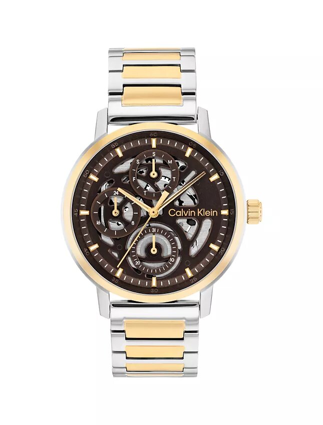 Multifunction Exposed Dial Link Bracelet Watch Multifunction Exposed Dial Link Bracelet Watch
