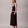 Nylon Midi Pull-On Skirt