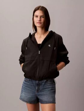 Nylon Relaxed Windbreaker Jacket